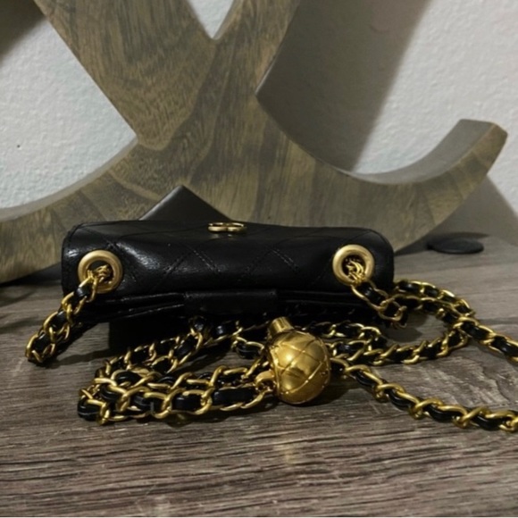 🖤⚜️Chanel Mini Wallet Pearl Crush Chain Quilted Crossbody Micro - Picture 6 of 15